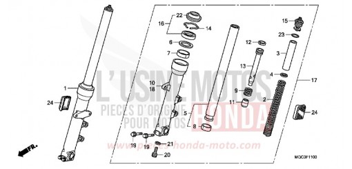 FOURCHETTE AVANT CB1100AD de 2013